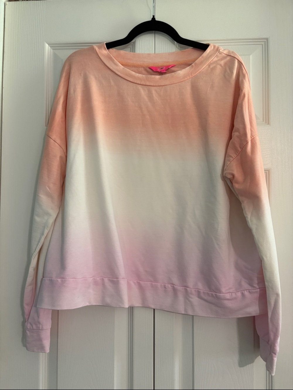 Lilly Pulitzer Peach to Pink Ombre Pullover Sweatshirt - Like New